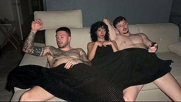 Curly Petite Latina Takes Two Thick Cocks in Wild MMF Threesome – Double Vaginal   Facial