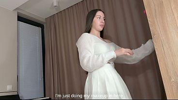 Step Sister Tests Lip Gloss On Stepbrother’s Dick And He Hard Fucks Her Tight Pussy And Cum Inside